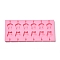 DIY Lollipop Making Food Grade Silicone Molds, Candy Molds, Hippo's Head, 12 Cavities, Pink, 115x264x8mm, Inner Diameter: 32x32mm, Fit for 3mm Stick