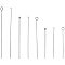 PH PandaHall 560pcs 8 Styles 304 Stainless Steel Eye Pins Head Pins Ball Head Pins Findings Open Eye Pin for Earring Pendant Jewelry Making Stainless Steel Color
