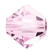 Preciosa® Crystal Beads, Czech Crystal, Bicone(451 69 302 Rondelle), 70220 Pink Sapphire, 5mm, Hole: 1mm