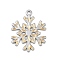 304 Stainless Steel Pendants, Snowflake, Ion Plating(IP), Golden & Stainless Steel Color, 33.5x26.5x1.5mm, Hole: 2.5mm