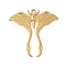 304 Stainless Steel Moth Pendants, Insect Charms, Ion Plating(IP), Real 18K Gold Plated, 39.5x39.5x2mm, Hole: 2mm