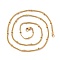 304 Stainless Steel Mesh Necklaces, with Lobster Claw Clasps, Golden, 19.6 inch(50cm), 2mm