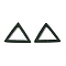 Spray Painted Alloy Linking Rings, Triangle, Dark Green, 17.5x20x1.5mm, Inner Diameter: 12.5x14mm