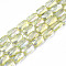 Electroplate Transparent Glass Beads Strands, Faceted, Rectangle, Champagne Yellow, 7x4x3mm, Hole: 1mm, about 79~80pcs/strand, 20.47 inch(52cm)