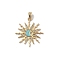 Brass Micro Pave Clear Cubic Zirconia Pendants, Sun, with Plastic, Golden, 26x24x2mm, Hole: 5x3mm