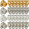 240Pcs 4 Colors Tibetan Style Alloy Tube Bails, Loop Bails, Bail Beads, Column, Mixed Color, 9x7x7mm, Hole: 2mm, 60pcs/color