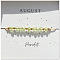 Natural Birthstone Braided Bead Bracelets for Women, Peridot, with Brass Beads, Inner Diameter: 11 inch(28cm)