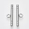 Non-Tarnish 201 Stainless Steel Toggle Clasps Parts, Stainless Steel Color, Bar: 25x7x2.5mm, Hole: 2.5mm
