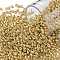 12/0 Glass Seed Beads, Metallic Colours Style, Round, Gold, 12/0, 2mm, Hole: 1mm, about 30000pcs/pound