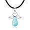 Angel Synthetic Turquoise Pendant Necklaces, No Size