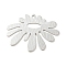 Rack Plating Brass Pendants, Cadmium Free & Nickel Free & Lead Free, Flower Charm, Platinum, 22.5x29x0.5mm, Hole: 1.8x1mm
