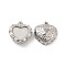 Non-Tarnish 304 Stainless Steel Pendants, Heart Charm, Stainless Steel Color, 13x12x5mm, Hole: 1mm
