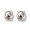 Tibetan Style Alloy Beads, Cadmium Free & Lead Free, Flat Round, Antique Silver, 9x9.5x6mm, Hole: 1.6mm, about 571pcs/1000g
