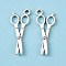 Alloy Pendants, Cadmium Free & Nickel Free & Lead Free, Scissors, Antique Silver, 27x10x2mm, Hole: 2mm
