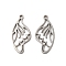 Non-Tarnish 304 Stainless Steel Pendants, Wing Charm, Stainless Steel Color, 25x12x1mm, Hole: 1.6mm