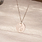 Stainless Steel Yin-yang Cat Paw Print Pendant Necklaces for Women's Daily Wear, Stainless Steel Color, 17.72 inch(45cm)