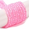 Baking Electroplate Glass Beads Strands, AB Color, Faceted, Round, Pearl Pink, 3x2mm, Hole: 0.7mm, about 144~150pcs/strand, 35~37cm