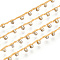 Plated Seed Beads Cords, with Polyester Cords, with Random Color Spools and Nylon Cords, Navajo White, 2mm, about 100yards/roll