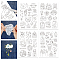 GLOBLELAND 4 Sheets 50Pcs Dreamy Planets Stick and Stitch Water Soluble Stabilizer for Embroidery Adhesive Hand Sewing Stabilizers Non-Woven Fabrics Aid Drawing Sketch 11.7x8.3inch