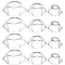 Acrylic Tray Pedestal, for Crystal Ball, Hexagon, Clear, 12pcs/set