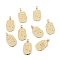 Brass Pendants, Long-Lasting Plated, Oval with Constellation, Real 18K Gold Plated, Scorpio, 24x12.5x2mm, Hole: 3.5x1.5mm