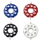 Rack Plating Brass Clear Cubic Zirconia Donut Connector Charms, with Enamel, Platinum, Long-Lasting Plated, Cadmium Free & Lead Free, Mixed Color, 23x18x3mm, Hole: 1.4mm