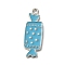 Winter Theme Alloy Enamel Pendants, Platinum, Candy, 26.5x9x1.7mm, Hole: 1.8mm