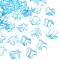 Transparent Acrylic Pendants, AB Color Plated, Petal, Light Sky Blue, 15.5x15x5mm, Hole: 2mm, about 2200pcs/500g