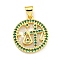 Brass Micro Pave Clear Cubic Zirconia Pendants, Cadmium Free & Nickel Free & Lead Free, with Shell, Real 18K Gold Plated, Libra, 19x16.8x3mm, Hole: 4x3.5mm