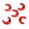 Gradient Handmade Lampwork Beads, Moon, Red, 16.5x13x5.5mm, Hole: 1mm