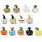 Lampwork Display Decorations, for Home Office Desk, Pumpkin, 35~53x34~51.5x34~36mm