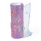 Christmas Deco Mesh Ribbons, Glitter Tulle Fabric, for DIY Craft Gift Packaging, Home Party Wall Decoration, Snowflake Pattern, Plum, 5-7/8 inch(149mm), 10 yards/roll(9.14m/roll)