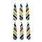 Transparent Resin & Walnut Wood Big Pendants, with Gold Foil, Teardrop Charms, Black, 53.5x11x3mm, Hole: 1.2mm