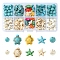 DIY Synthetic Turquoise Beads Kits, Dyed, Round & Tortoise & Starfish, Mixed Shapes, Mixed Color, 6~18x6~14x4.5~8mm, Hole: 1~1.5mm, 129pcs/box