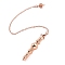 Brass Dowsing Pendulum Big Pointed Pendants, with Lobster Claw Clasps and Chain, Rack Plating, Rose Gold, 245mm, Hole: 1.6mm