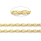 Rack Plating Brass Paperclip Chains, Unwelded, with Spool, Lead Free & Cadmium Free, Real 18K Gold Plated, 5x2.5x1mm