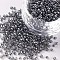 Glass Seed Beads, Trans. Colours Lustered, Round, Gray, 2mm, Hole: 1mm, 3333pcs/50g, 50g/bag, 18bags/2pounds