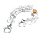 Acrylic Beaded Mobile Straps, Multifunctional Chain, with Alloy Spring Gate Ring, Clear, 25.5cm