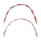 2Pcs 2 Colors Opaque Spray Painted Acrylic Chains Bag Handles, with Alloy Spring Gate Rings and Zinc Alloy Swivel Clasps, for Bag Straps Replacement Accessories, Mixed Color, 70.5cm~81cm, 1pc/color