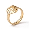 Ion Plating(IP) 201 Stainless Steel Heart with Number 15 Adjustable Ring for Women, Real 18K Gold Plated, US Size 6(16.5mm)