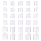 BENECREAT 30Pcs PP Plastic Press Caps, 3 Size Transparent Replacement Disc Top Closure Dispensing Lotion Bottle Closure for Squeeze Bottles Diameter 0.7/0.8/1 inch Thread Type 410