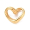 Ion Plating(IP) 304 Stainless Steel Linking Rings, Twisted Heart, Golden, 13x16x7mm, Inner Diameter: 3.5x11mm