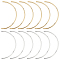 20Pcs 2 Colors Brass Tube Beads, Long-Lasting Plated, Curved Beads, Tube, Mixed Color, 56x2mm, Hole: 1.4mm, 10pcs/color