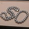 Shell Pearl Round Beaded Necklaces & Bracelets Sets for Women, Light Grey, 450x8mm, 2pcs/set