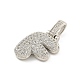 Латунные микропаве прозрачные подвески с фианитом KK-B099-01P-F-2