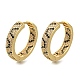 Серьги-кольца из латуни с микропаве из кубического циркония EJEW-H016-20G-1