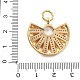 Подвески из латуни микропаве с фианитами и стеклом KK-L209-088G-3