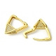 Серьги-кольца из латуни с цирконием EJEW-K267-04G-2