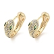 Серьги-кольца из латуни с прозрачным фианитом EJEW-Q014-28G-4