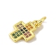 Латунные микро проложить кубического циркония подвески KK-M283-20K-02-2